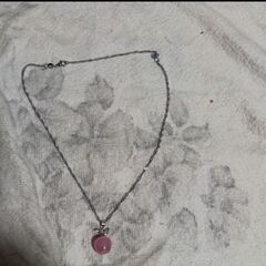 j→→→m33-5ピンクストーンアップルペンダントネックレスの画像