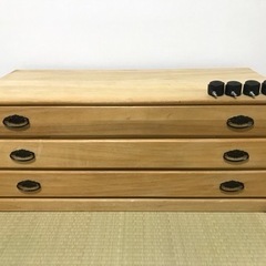 大島紬　男物着物（桐タンス付）の画像