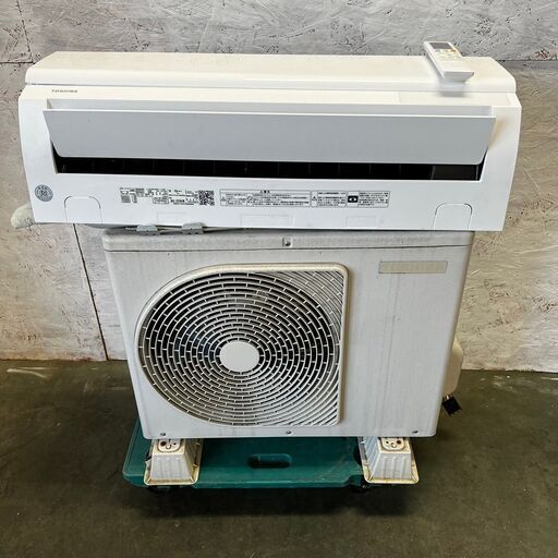 【TOSHIBA】 東芝 ルームエアコンディショナ 冷暖房 除湿 空調 6畳 内機 RAS-J221M 外機 RAS-J22MA 2022年製 S0120