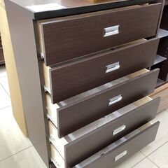 5段チェスト　ブラウンの画像