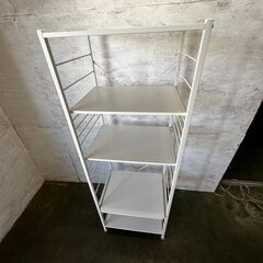 【ジモティ限定特価】 レンジ台 収納台 炊飯台 食器棚 キッチン収納 S0123の画像