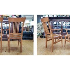 f64 美品！KASHIWA/柏木工 杜シリーズ ナラ材アームチェア 2脚セット