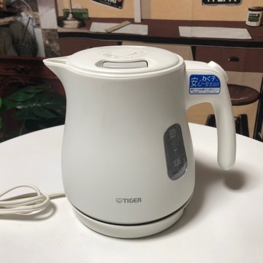 【販売済】タイガー　電気ケトル わく子0.8L  美品