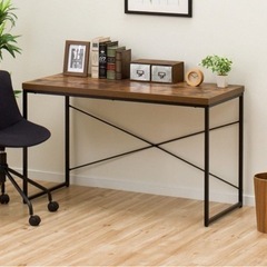 ワークデスク　ニトリ　ステイン　幅120センチ