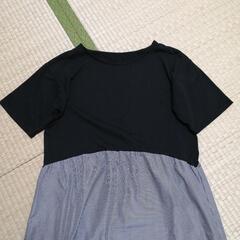 黒　半袖ワンピース　Ｌサイズの画像