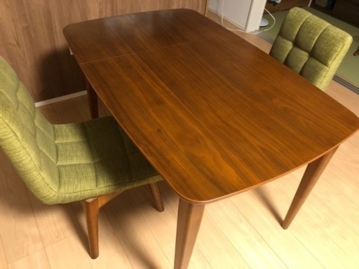 伸縮ダイニングテーブル椅子2脚セット