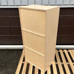 カラーボックス（ナチュラル・３段）の画像