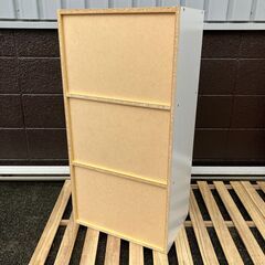 カラーボックス（３段）ホワイト/イエローの画像