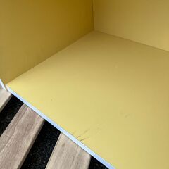 カラーボックス（３段）ホワイト/イエローの画像