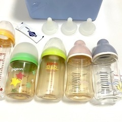 ベビー用品　赤ちゃん　哺乳瓶　ミルク　ガラス瓶　プラスチック　授乳　消毒の画像