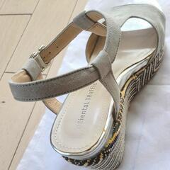 【中古品】ウェッジソールサンダル　おしゃれ　の画像