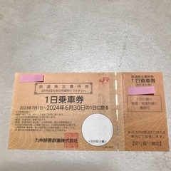 JR九州株主優待券　乗車券無料　送料無料