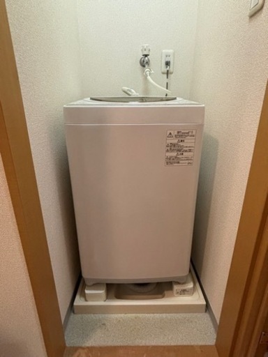 洗濯機【かさ上げ台＋マグネットラック付き】AW-6G5 東芝