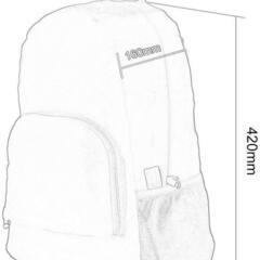 大容量20Ｌ「折りたたみリュックサック」生活防水エコバッグ（ブラック）の画像
