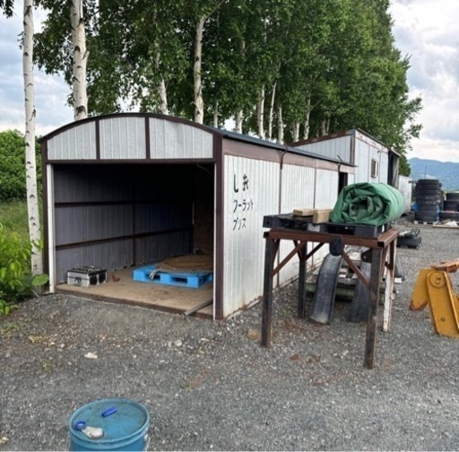 北海道 富良野 中古 大型車庫 倉庫 資材置場