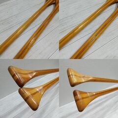 Alcide Quessy & Fils inc/カナディアンカヌー/パドル/152㎝/木製/２本/カナダ製/オール/船/E1DR0505の画像