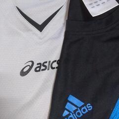 ブランド半袖Tシャツ２枚　アディダス・アシックス　中古品の画像