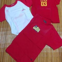 半袖Tシャツ・5枚　中古品　黒２枚・赤３枚　発送可能の画像