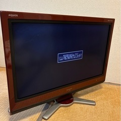 SHARP AQUOS 32型　2008年製 ワインレッド　リモ...