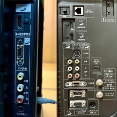 SHARP AQUOS 32型　2008年製 ワインレッド　リモコン無 の画像