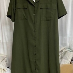 Mサイズ　ロングシャツ　ロングワンピース　シャツワンピース