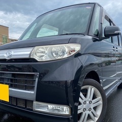 快適なターボ車！月々9千円〜分割可❗️車検2年付き！【名義変更代込み】広い車内！大人気‼️ダイハツ タントカスタム☆SDナビ付き☆走行中DVD見れます☆バックカメラ付き☆純正アルミ☆事故修復歴無し☆電動スライドドア☆ドライブレコーダー☆そのまま乗って帰れます！の画像