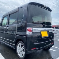 快適なターボ車！月々9千円〜分割可❗️車検2年付き！【名義変更代込み】広い車内！大人気‼️ダイハツ タントカスタム☆SDナビ付き☆走行中DVD見れます☆バックカメラ付き☆純正アルミ☆事故修復歴無し☆電動スライドドア☆ドライブレコーダー☆そのまま乗って帰れます！の画像