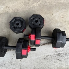 筋トレセット(ベンチ、ダンベル)17kg