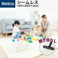 【新品未使用】プレイマット　ベビーマット シームレス 折りたたみ...