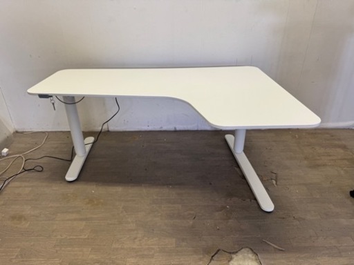 BEKANT IKEA コーナーデスク 電動昇降機能付き 右 ホワイト 160x110cm ベカント 机 デスク 作業台