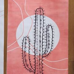 インテリア雑貨 絵画 イラスト サボテン2種類