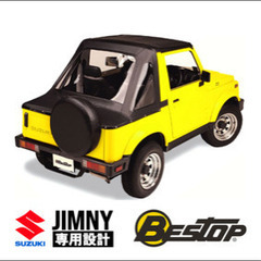 【BESTOP正規品】 スズキ ジムニー JA11 JA12 JA71 SJ30 SJ40 スプリントトップ ソフトトップ ホロ 幌 クリアウインドウ ブラック 53361-01の画像