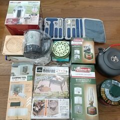 コールマン LPガスストーブ ガスランタン 他 キャンプ用品セッ...