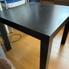 IKEA黒木目ローテーブル