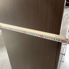 値下げ【大特価】食器棚 ブラウン 2分割 大容量 ガラス戸 多収納 早い者勝ち！ 引取歓迎 配送OKの画像