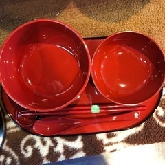 【引き取り限定】中古品　夫婦茶碗セット　漆器の画像