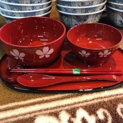 【引き取り限定】中古品　夫婦茶碗セット　漆器の画像