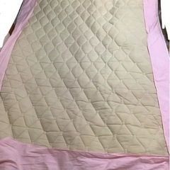 ☺️敷パッド　カバー一体型　S 117✖️188cm  薄ピンクの画像