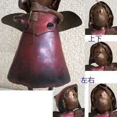 銅人形 菅原義則作　妖精 風車　高さ 16.5cm　台座付　北海道の金工アーティスト コレクション アート 金属工芸 置物　☆ PayPay(ペイペイ)決済可能 ☆ 札幌市 豊平区 平岸 平岸店の画像