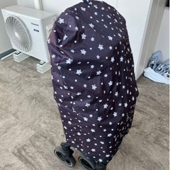 【本体カバー/レインカバー付】pigeonランフィ　ポルカドットデニムRB1の画像