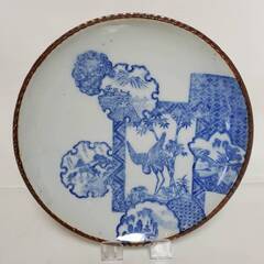【終】【Y675】奥山庫/大皿/骨董品/時代物/伊万里焼/明治時代/3枚セット/直径約30㎝/の画像