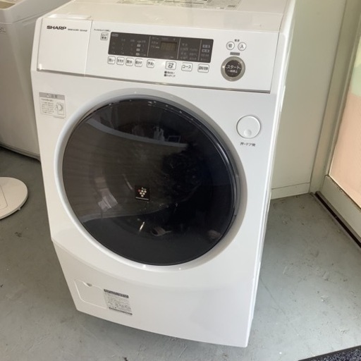 ＊【動作品・2022年製】SHARP シャープ ドラム式電気洗濯乾燥機 ES-H10F-WL 標準洗濯容量10.0kg 左開き プラズマクラスター　家電 生活家電 洗濯機