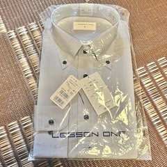 ⑥半袖ワイシャツ　形態安定加工　濃灰色　M(39)