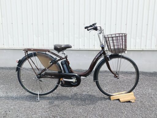 【　電動アシスト自転車 スペシャルセール! 】店内でも中古自転車多数販売中!　早い者勝ち!　新基準 2012年モデル 子供乗せ対応 ブリヂストン アシスタリチウムDX A6D62 E.Xビターブラウン 6.6Ah 2017年購入バッテリー 車体＆バッテリー極めて良好! 売れてます! 早い者勝ち! 自619