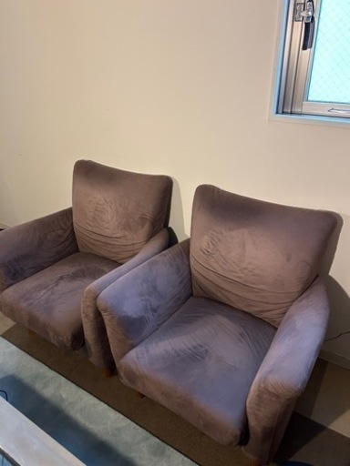 家具 ソファ 1人掛けソファ2個