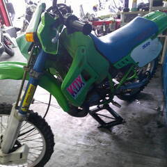 KAWASAKI KDX200SR-2 緑 エンジン始動確認済み 自賠責保険で乗れます 半額配送キャンペーン 現状渡し諸経費￥0- 横浜 P-Yardの画像