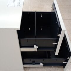 ★ジモティ割あり★  キャビネット　 クリーム H60.5×D58×W39.5 クリーニング済み TJ6947の画像