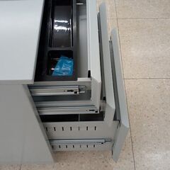 ★ジモティ割あり★  キャビネット　 グレー H61×D48×W40.5 クリーニング済み TJ6948の画像