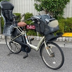電動アシスト自転車 ヤマハ PAS Kiss 3人乗り PM26K 8.9Ah 22/26インチ アシスト快調 子供乗せ前後 予備バッテリー予備充電器付きの画像