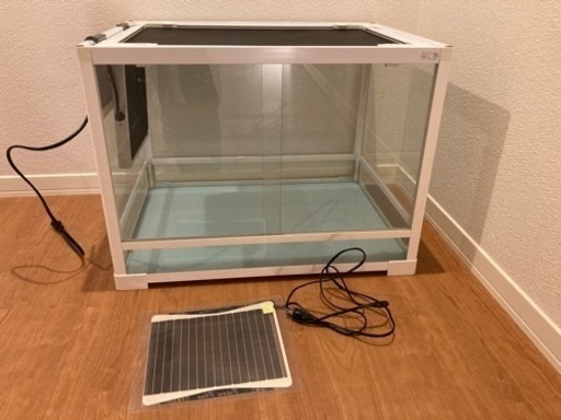 爬虫類・小動物飼育用組み立て式ガラスケース等セット